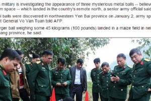 Vật thể lạ rơi ở Tuyên Quang lên báo Anh