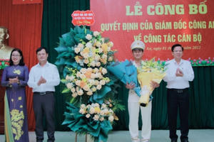 Nghệ An: Công bố Quyết định của Giám đốc Công an tỉnh về công tác cán bộ