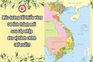 Danh mục địa bàn cấp xã và mức lương tối thiểu cho các vùng tại 34 tỉnh, thành từ 1/7/2025 Danh mục địa bàn cấp xã và mức lương tối thiểu cho các vùng tại 34 tỉnh, thành từ 1/7/2025