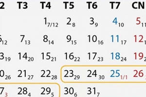 Chốt phương án nghỉ Tết Nguyên đán 2020