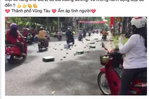 Người dân TP Vũng Tàu 'ghi điểm' khi thấy hàng trăm lon bia rơi xuống đường