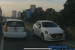 Nữ tài xế đi ngược chiều trên vành đai 3 bị xử phạt 16 - 18 triệu đồng Nữ tài xế đi ngược chiều trên vành đai 3 bị xử phạt 16 - 18 triệu đồng