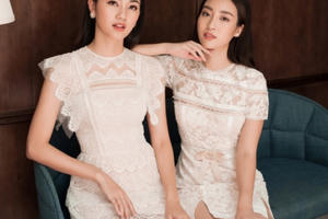 Hoa hậu Mỹ Linh, Á hậu Thanh Tú rực rỡ sắc hè với váy ren