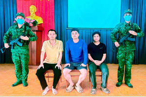 BĐBP Tây Ninh bắt giữ 03 người nước ngoài nhập cảnh trái phép vào Việt Nam