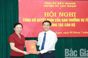 Huyện Lục Ngạn có tân Bí thư