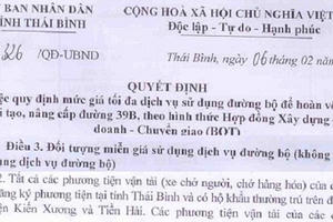Thông tin chính thức mới nhất về việc thu phí tại BOT Kiến Xương - Thái Bình