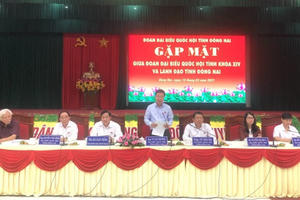 Ông Võ Văn Thưởng tham dự cuộc gặp mặt đại biểu Quốc hội tỉnh khoá XIV và lãnh đạo tỉnh Đồng Nai