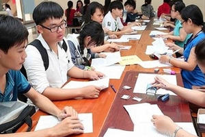 Thí sinh bắt đầu nộp hồ sơ đăng kí dự thi THPT Quốc gia