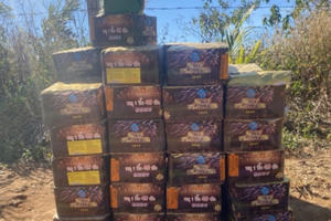 Gia Lai: Mật phục, bắt giữ hơn 80kg pháo nổ ở bãi đất trống