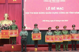 Công an tỉnh Đắk Nông tổ chức cuộc thi bắn súng quân dụng