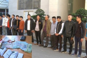 Thanh Hóa: Bắt 18 con bạc say sưa sát phạt ngày Tết