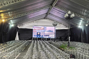 Cận cảnh nhà bạt sức chứa 400 người tại phiên xét xử vụ án Tân Hoàng Minh