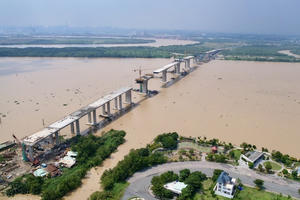 Hình hài cầu lớn nhất đường Vành đai 3 nối TP HCM và Đồng Nai