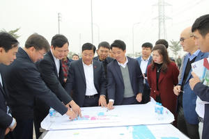 Bí thư Tỉnh ủy Bắc Giang kiểm tra một số dự án trọng điểm tại TP Bắc Giang, huyện Yên Dũng