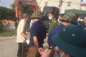 Nam Định: Thi hành cưỡng chế đối với gia đình ông Nguyễn Văn Tình