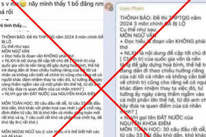 Bộ GD&ĐT: Đề thi môn Ngữ văn được bảo mật tuyệt đối Bộ GD&ĐT: Đề thi môn Ngữ văn được bảo mật tuyệt đối