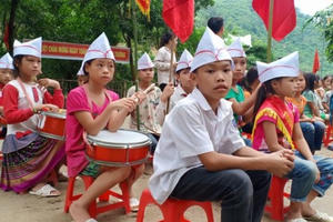 Thanh Hóa: Học sinh vùng cao nô nức đến sớm dự khai giảng