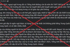 Bộ GD&ĐT cảnh báo nội dung xuyên tạc quyết định phê duyệt SGK tiếng Trung