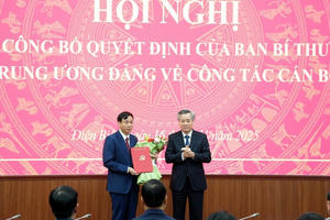 Ông Lê Văn Lương được điều động, chỉ định giữ chức Phó Bí thư Tỉnh ủy Điện Biên