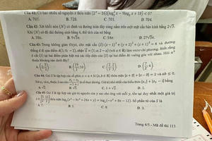 Đề thi môn Toán tiếp tục bị lọt ra ngoài trong giờ "giới nghiêm"