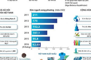 [Infographics] Quan hệ hợp tác nhiều mặt Việt Nam-Belarus