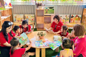 Xây thư viện xanh, TNS Holdings mang niềm vui đọc sách cho trẻ thơ