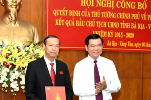 Ông Nguyễn Văn Thọ được bổ nhiệm giữ chức Chủ tịch UBND tỉnh Bà Rịa - Vũng Tàu nhiệm kỳ 2015 - 2020
