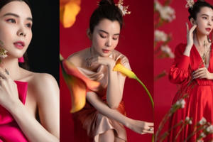 Huỳnh Vy diện váy sắc màu rực rỡ