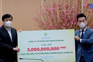 Ecopark ủng hộ 13 tỷ đồng cho công tác phòng chống dịch Covid-19