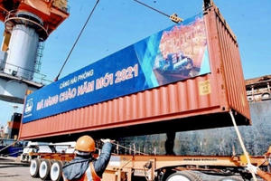 Cảng Hải Phòng đón mã hàng đầu tiên năm 2021 Cảng Hải Phòng đón mã hàng đầu tiên năm 2021