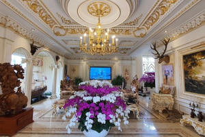 "Choáng ngợp" với những ngôi nhà đồ sộ phủ đầy vàng của đại gia Việt