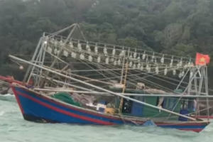 Clip cứu vớt thành công 03 thuyền viên tàu cá gặp nạn trên biển tại Quảng Ninh