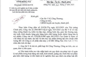 Đồng Nai chỉ đạo hỏa tốc xử lý nghiêm vi phạm về thực phẩm, mỹ phẩm kém chất lượng
