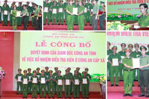 Công an Nghệ An bổ nhiệm 89 điều tra viên ở Công an cấp xã