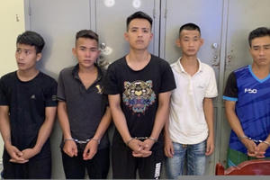 Thanh Hoá: Công an huyện Triệu Sơn bắt "nóng" 5 đối tượng cướp tài sản