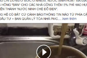 Clip: Nước sinh hoạt đen như... chè đỗ đen ở 165 Thái Hà