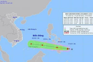 Ứng phó với bão JELAWAT đang đi vào Biển Đông