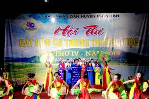 Nghệ An (Nam Đàn): Trường THCS Kim Liên giành giải A tại Hội thi hát dân ca trong trường học lần thứ 4