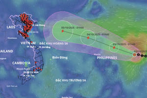 Bão số 11 có thể vào Biển Đông ngày 3/10, gió giật cấp 15