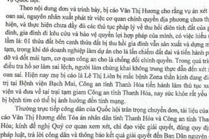 Ban dân nguyện đề nghị xem xét vụ đang nuôi con nhỏ dưới 36 tháng tuổi vẫn phải thi hành án