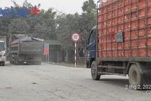 Hà Nội: Hàng loạt xe tải trọng lớn "hành quân" đầu năm