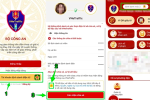 Nhiều tính năng mới mà người dùng cần phải biết khi định danh mức 2 trên ứng dụng VNeTraffic