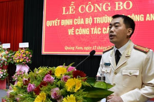 Bổ nhiệm Trung tá Nguyễn Văn Tuấn giữ chức Phó Giám đốc Công an tỉnh Quảng Nam