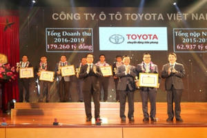 Nộp thuế gần 9,4 tỷ USD, Toyota Việt Nam được tôn vinh doanh nghiệp nộp thuế tiêu biểu