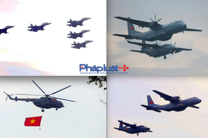 Mãn nhãn với dàn chiến đấu cơ, tiêm kích, trực thăng gây ấn tượng trên bầu trời Hà Nội