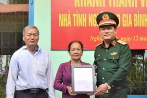 Quảng Ngãi: Xây nhà tình nghĩa cho gia đình liệt sĩ hy sinh trong kháng chiến Quảng Ngãi: Xây nhà tình nghĩa cho gia đình liệt sĩ hy sinh trong kháng chiến