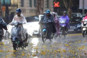 Dự báo thời tiết: Bắc Bộ mưa dông tập trung vào chiều tối và đêm