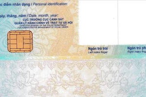 Mẫu thẻ Căn cước công dân gắn chíp điện tử
