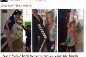 Hầu hết bạn đọc không tha thứ cho giáo viên mầm non Sen Vàng bạo hành trẻ
