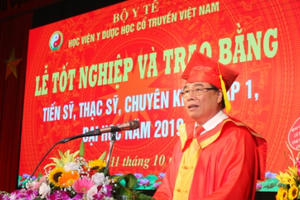 Học viện YDHCT Việt Nam tổ chức Lễ tốt nghiệp và trao bằng cho Tiến sĩ, Thạc sĩ, chuyên khoa cấp 1